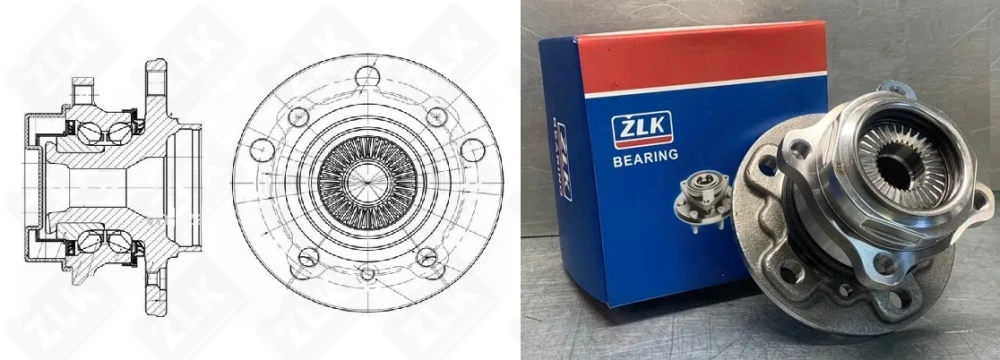 Подшипниковый ступичный узел VKBA7101 радиально-упорный шариковый 27-142 мм