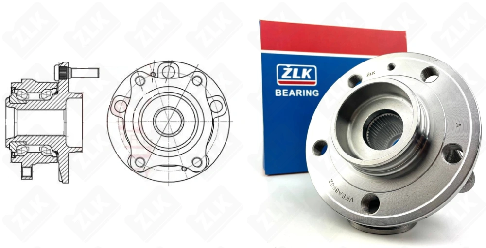 Подшипниковый ступичный узел VKBA6602 (713660490 R165.35 BAR‐0096AC) радиально-упорный шариковый 30-136-136 мм