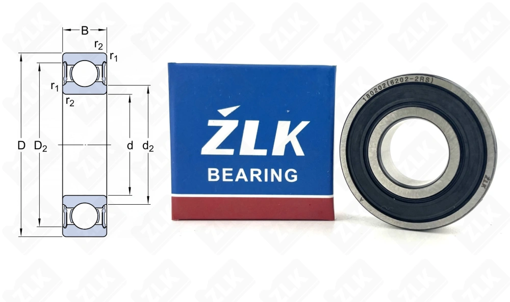 Подшипник 180202 (62022RS) радиальный шариковый 15-35-11 мм