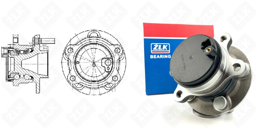 Подшипниковый ступичный узел VKBA7084 радиально-упорный шариковый 136-99,5 мм